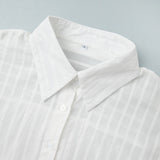 Women's Striped Button Front Shirt & Shorts Set
