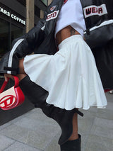 Women's High Waist Flowy Mini Skirt