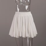 Women's High Waist Flowy Mini Skirt