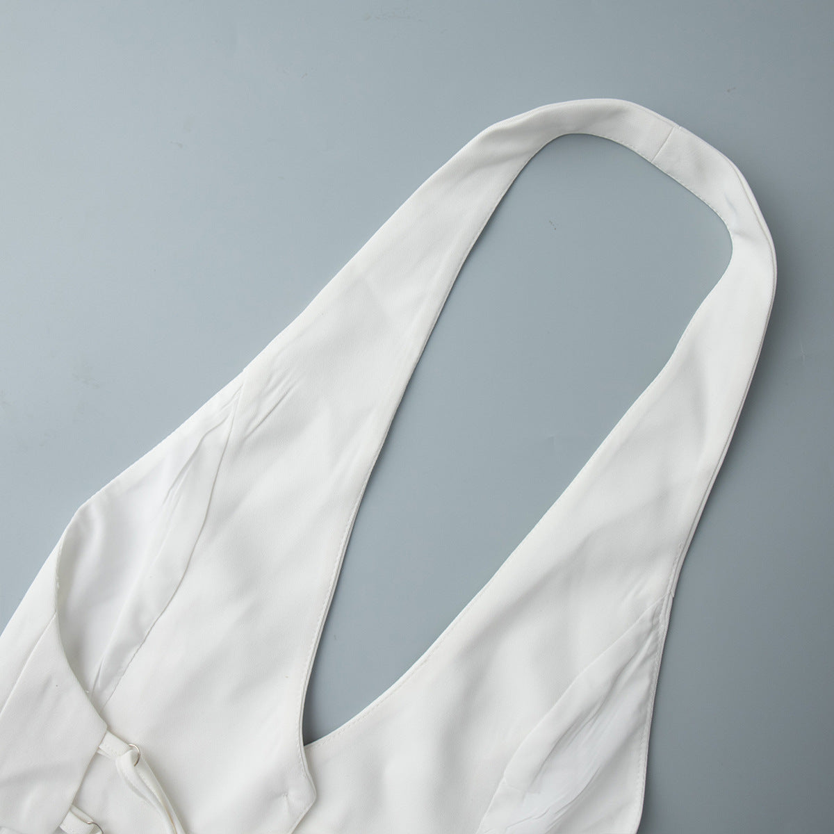 Women's Sleeveless Halter Button Front Crop Top