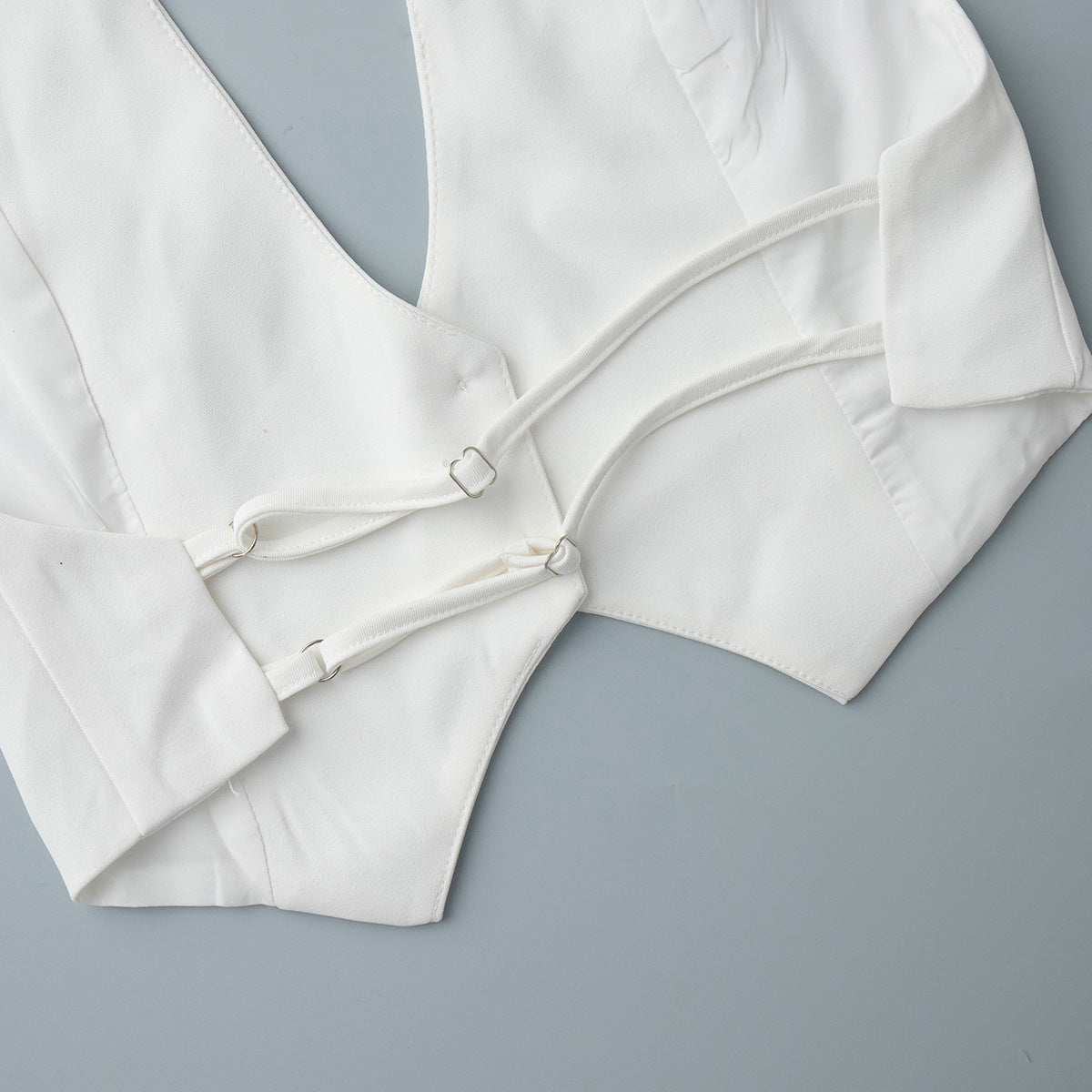 Women's Sleeveless Halter Button Front Crop Top