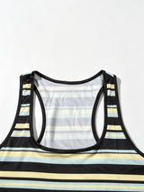 Women's Striped Tank Top Wide Leg Pants Set