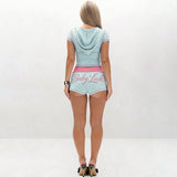 Women's Hooded Crop Top and Shorts Set