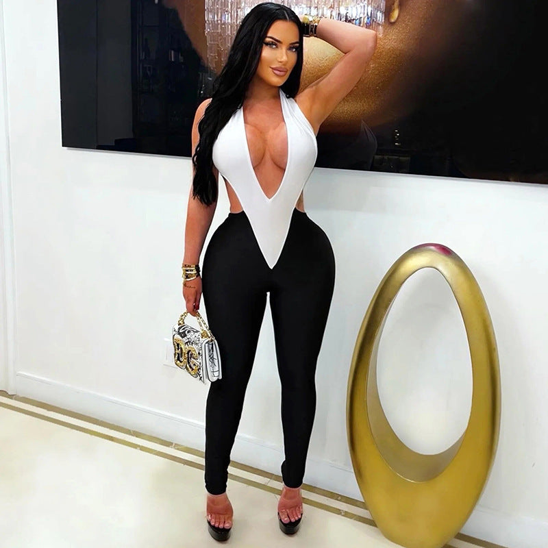 Women's Cutout Halter Jumpsuit