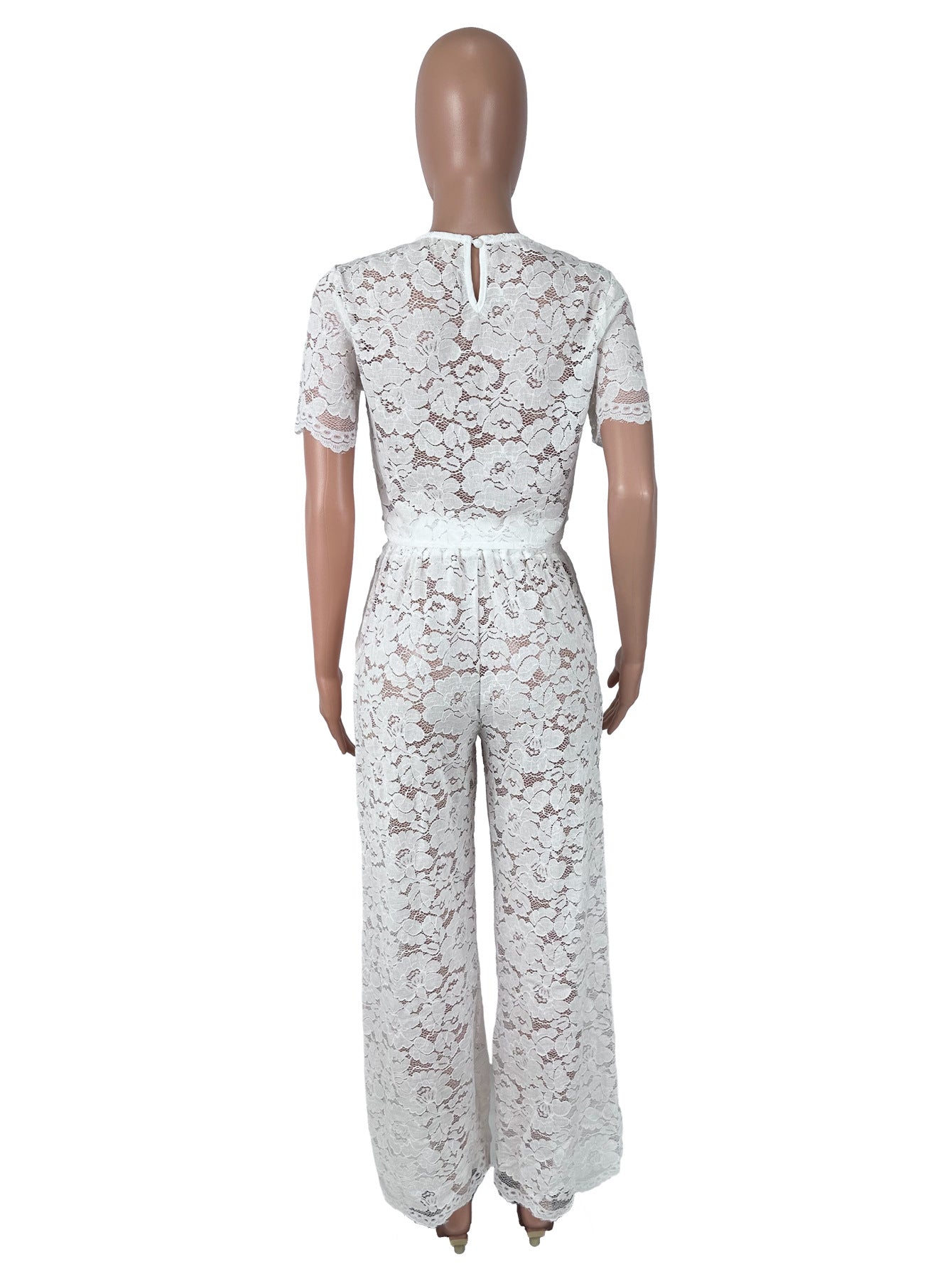 Women's White Lace Two-Piece Set