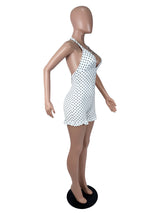 Women's Polka Dot Halter Romper