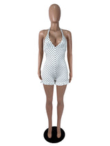 Women's Polka Dot Halter Romper