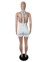 Women's Polka Dot Halter Romper