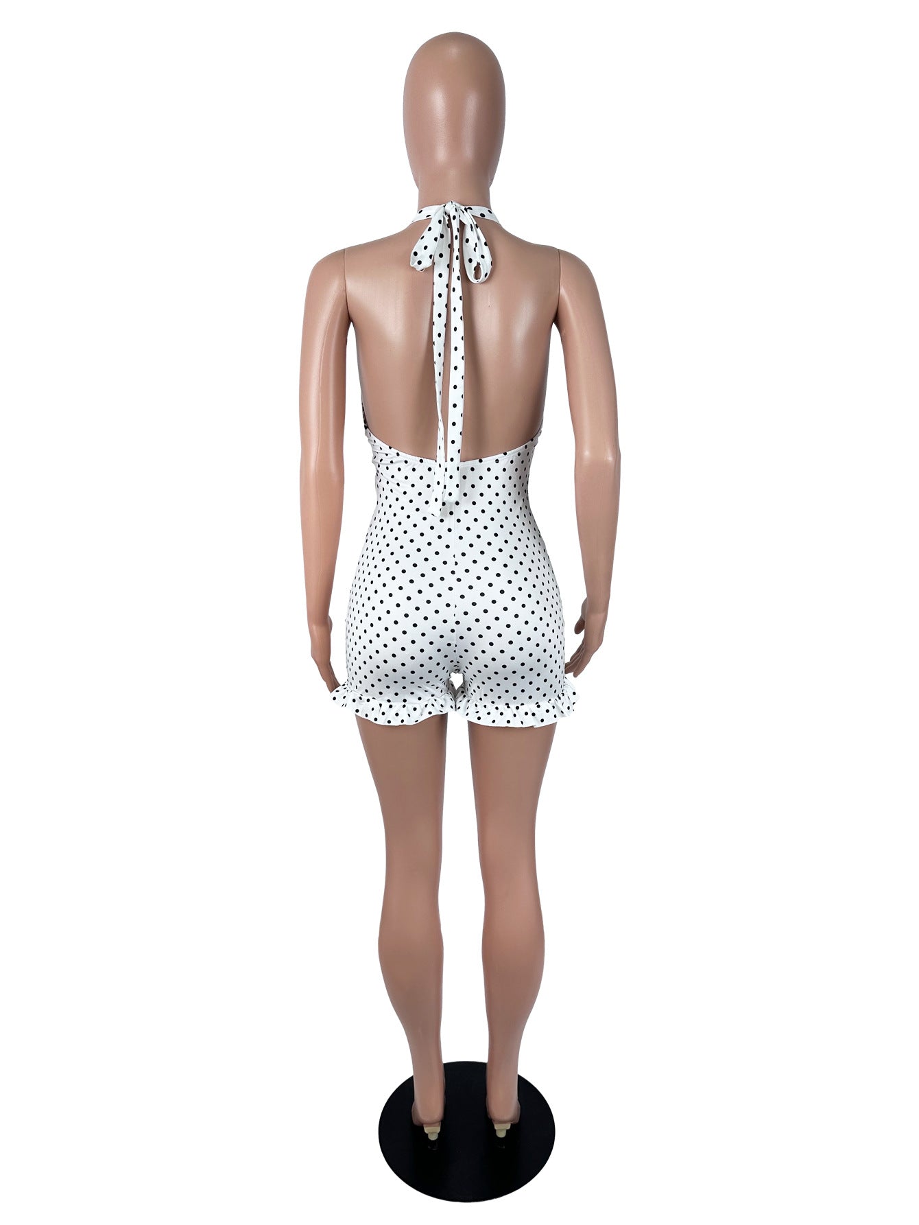 Women's Polka Dot Halter Romper