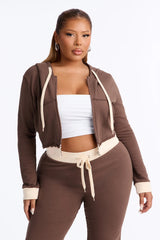 Women's Cropped Hoodie & Wide Leg Pants Set