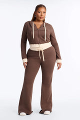 Women's Cropped Hoodie & Wide Leg Pants Set
