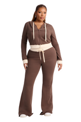 Women's Cropped Hoodie & Wide Leg Pants Set