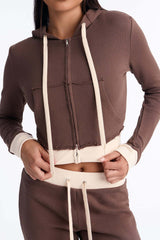 Women's Cropped Hoodie & Wide Leg Pants Set