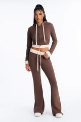 Women's Cropped Hoodie & Wide Leg Pants Set