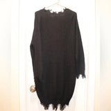 Women's Plus Size Distressed Knit Sweater Dress