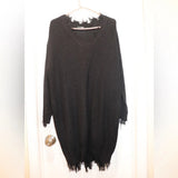 Women's Plus Size Distressed Knit Sweater Dress