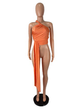 Women's One Shoulder Ruched Asymmetrical Top
