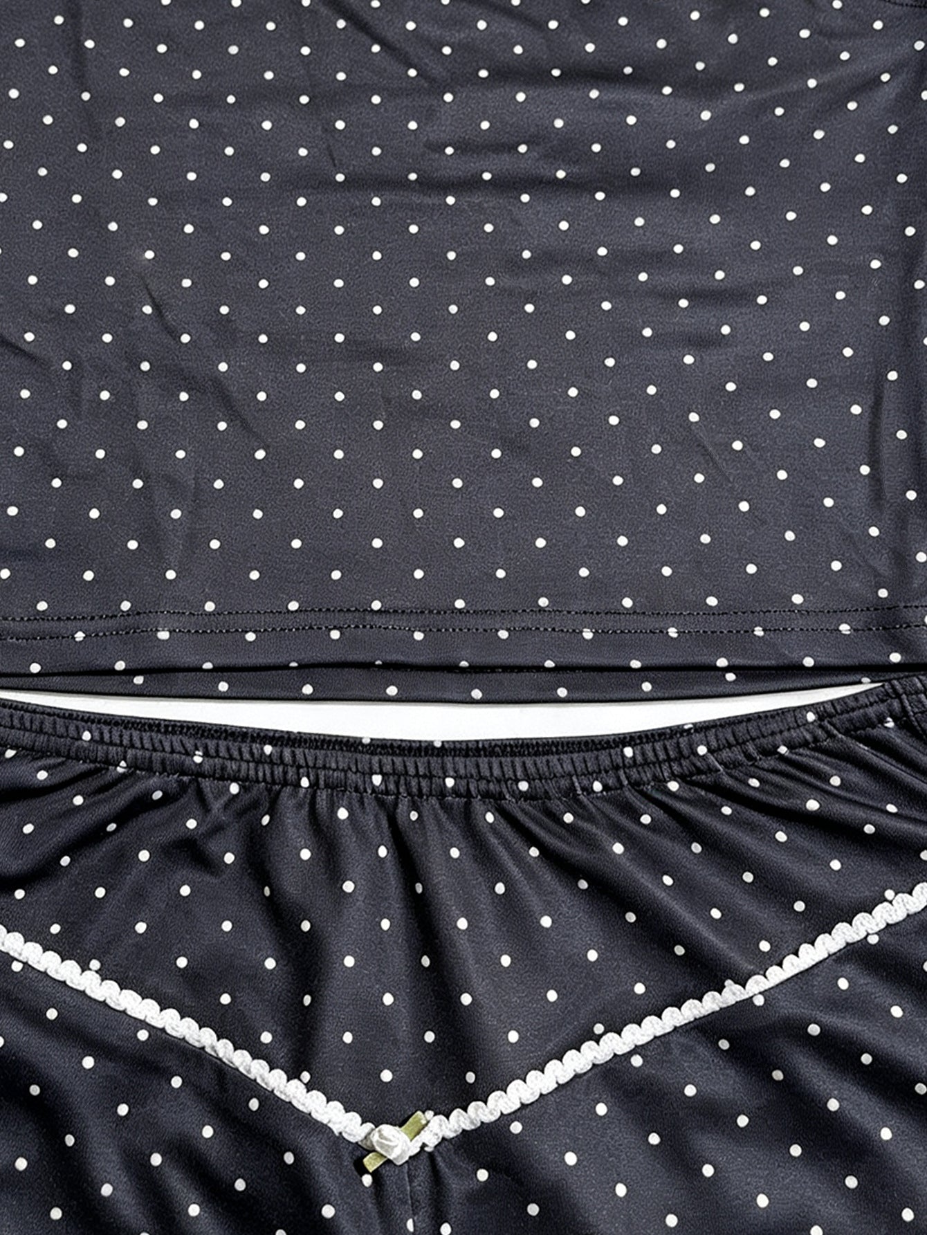 Women's Polka Dot Top and Capri Leggings Set