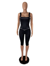 Women's Polka Dot Top and Capri Leggings Set