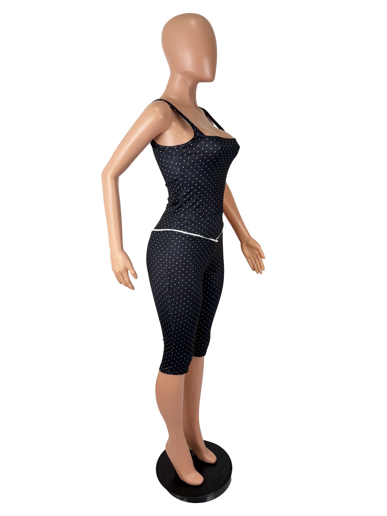 Women's Polka Dot Top and Capri Leggings Set