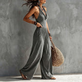 Women's Halter Neck Wide Leg Jumpsuit