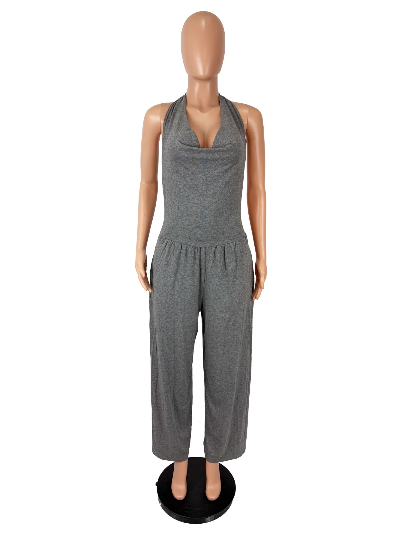 Women's Halter Neck Wide Leg Jumpsuit