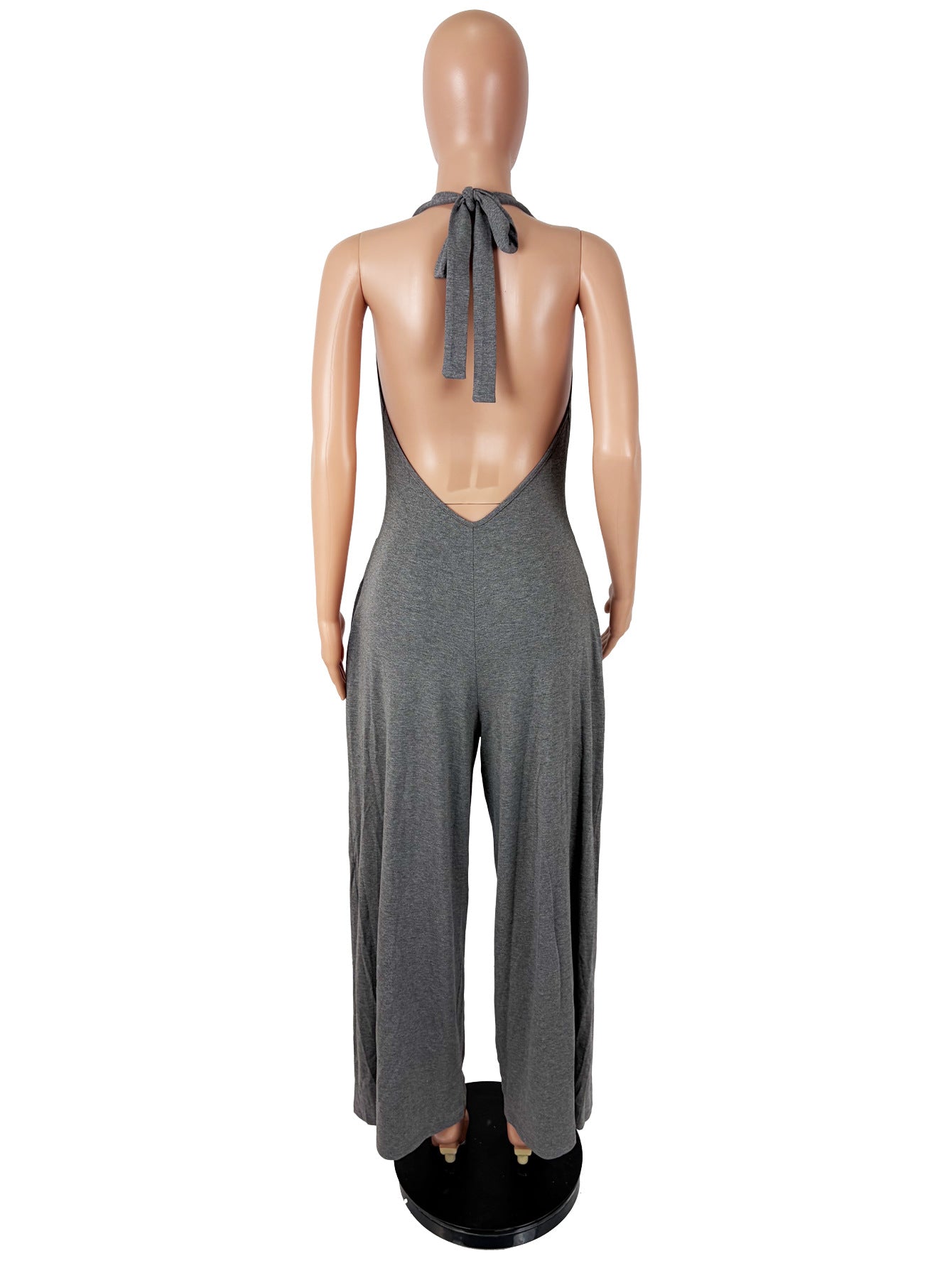 Women's Halter Neck Wide Leg Jumpsuit