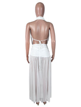 Women's Halter Cutout Maxi Dress