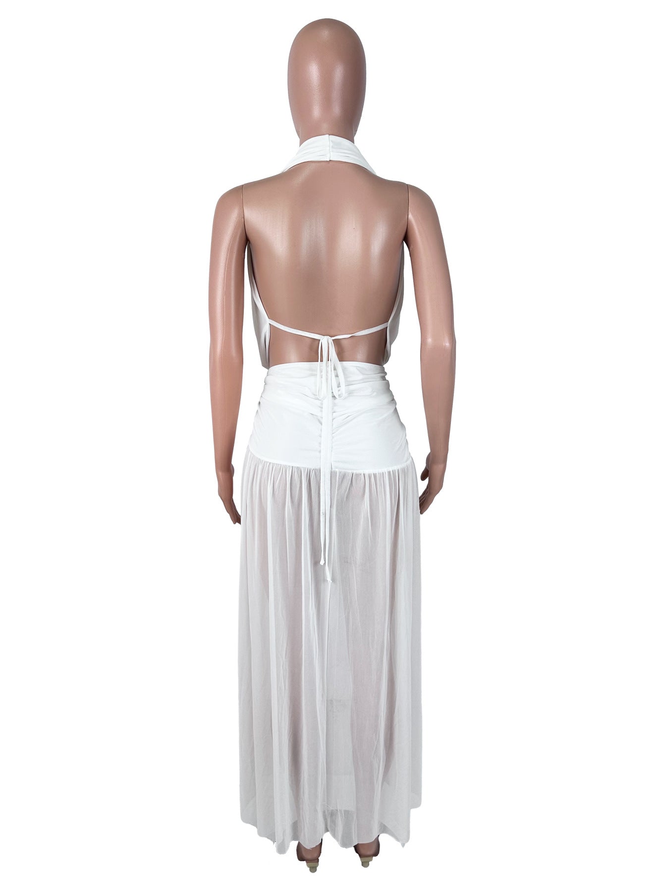 Women's Halter Cutout Maxi Dress
