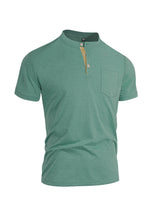 Men's Short Sleeve Henley T Shirt