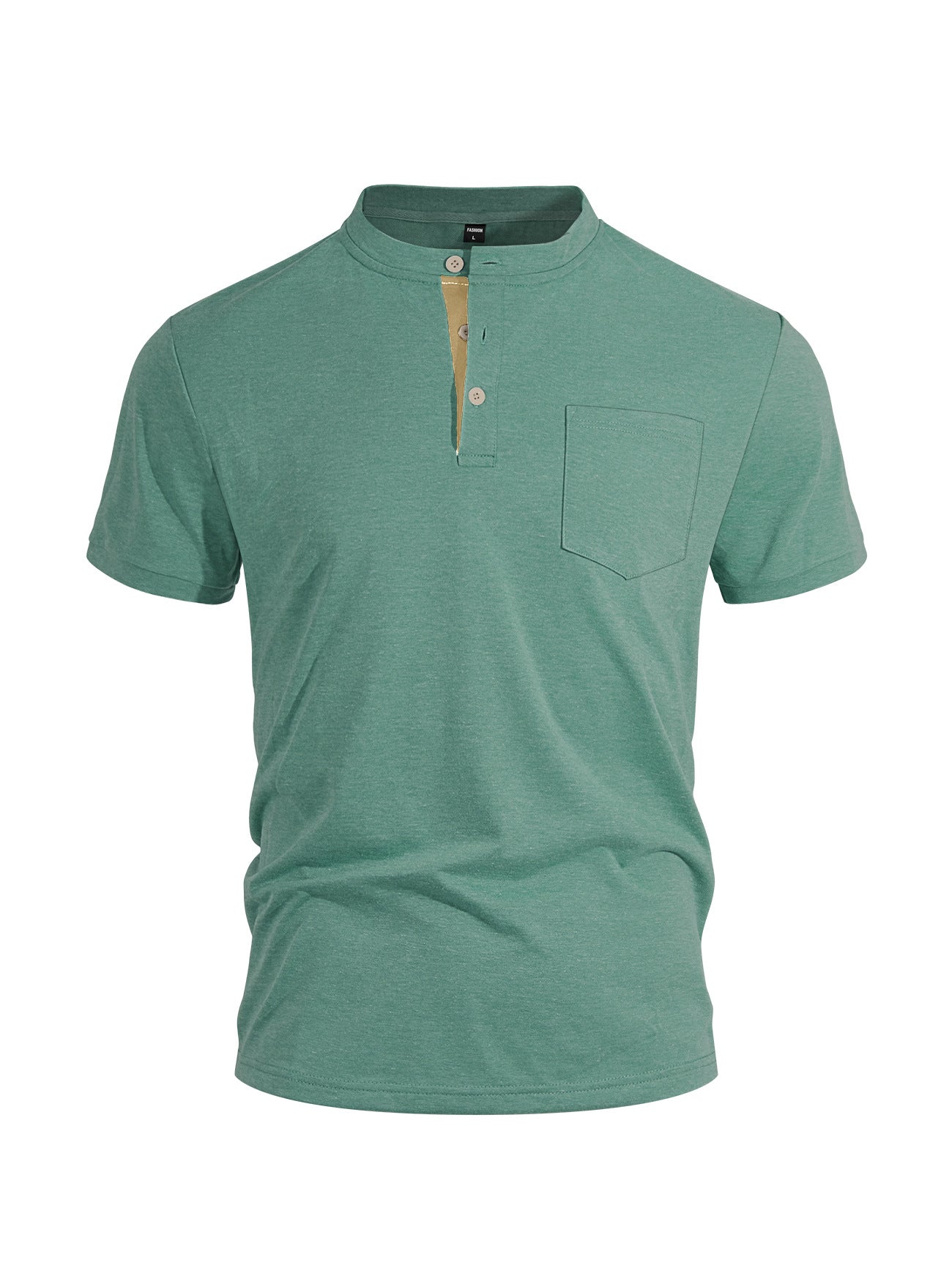 Men's Short Sleeve Henley T Shirt