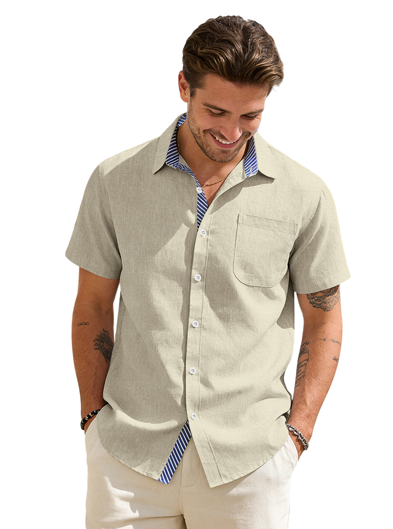 Men's Short Sleeve Button Down Shirt