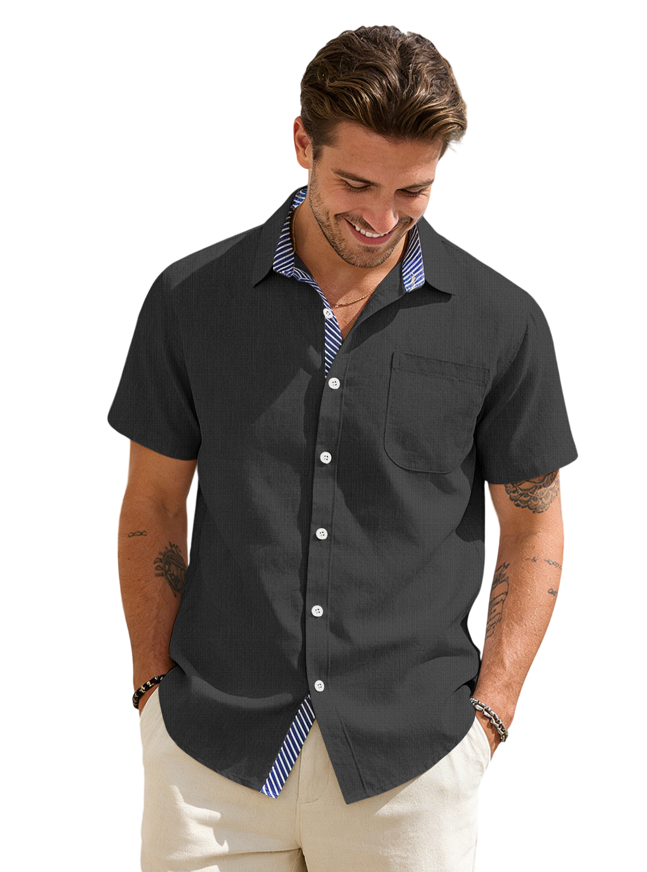 Men's Short Sleeve Button Down Shirt