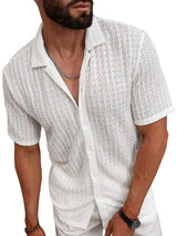 Men's Textured Short Sleeve Shirt