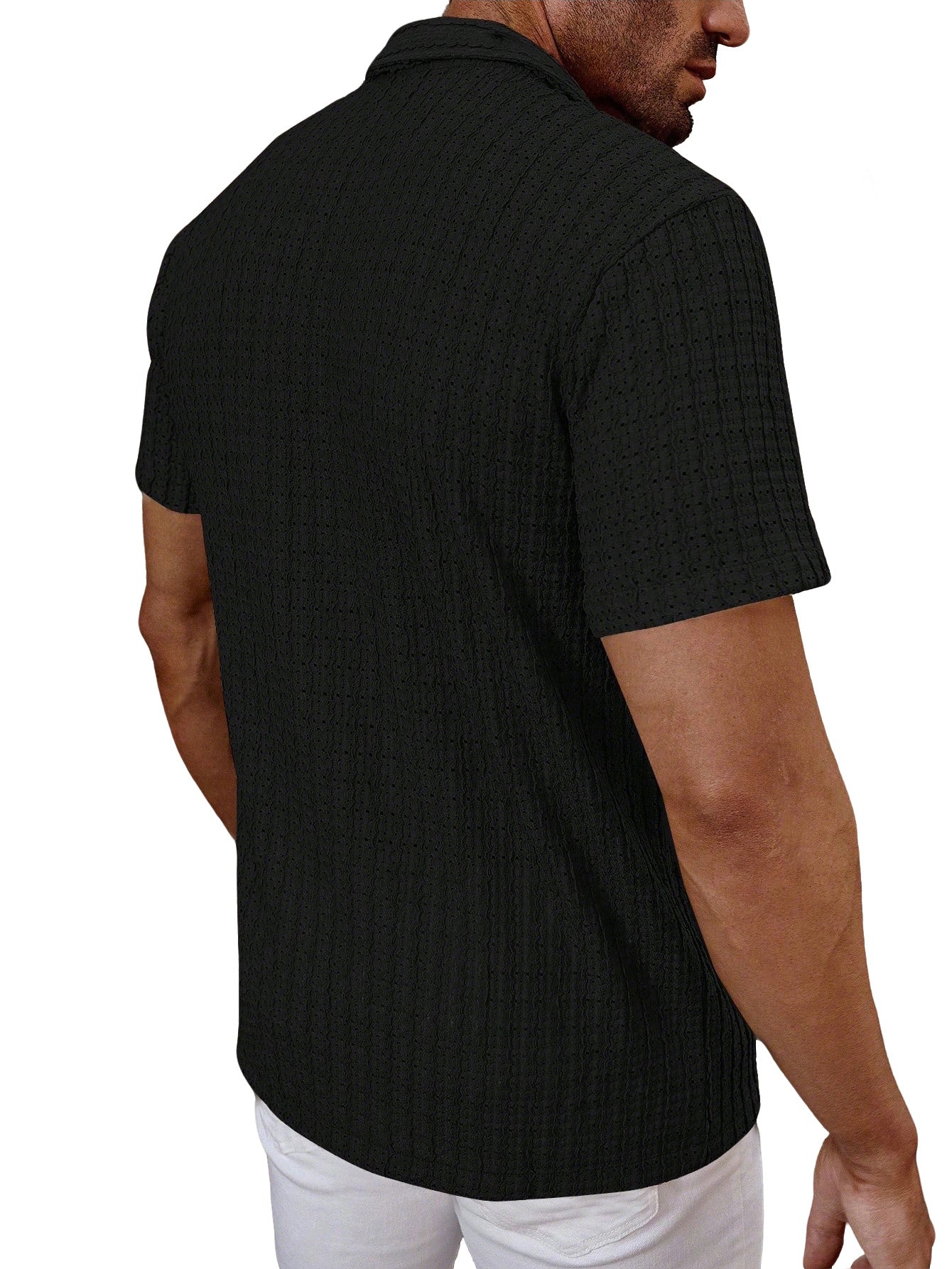 Men's Textured Short Sleeve Shirt