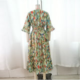 Women's Floral Smocked Midi Dress