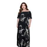 Women's Abstract Print Maxi Dress