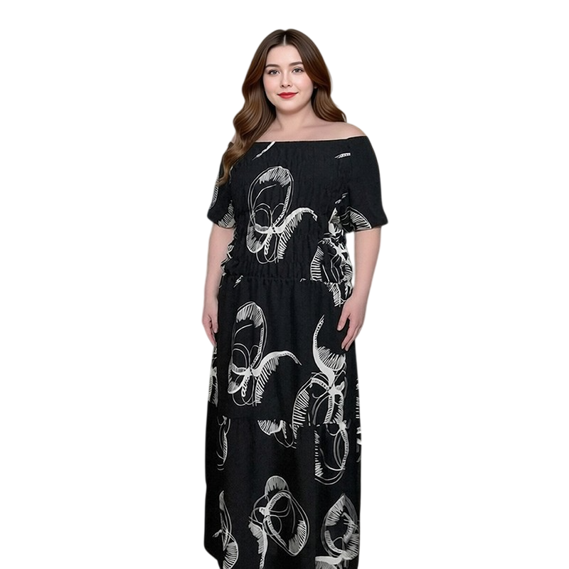 Women's Abstract Print Maxi Dress