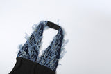 Women's Denim Corset Mini Dress