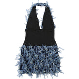 Women's Denim Corset Mini Dress