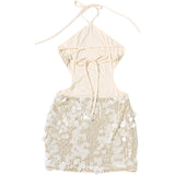Women's Sequin Halter Mini Dress