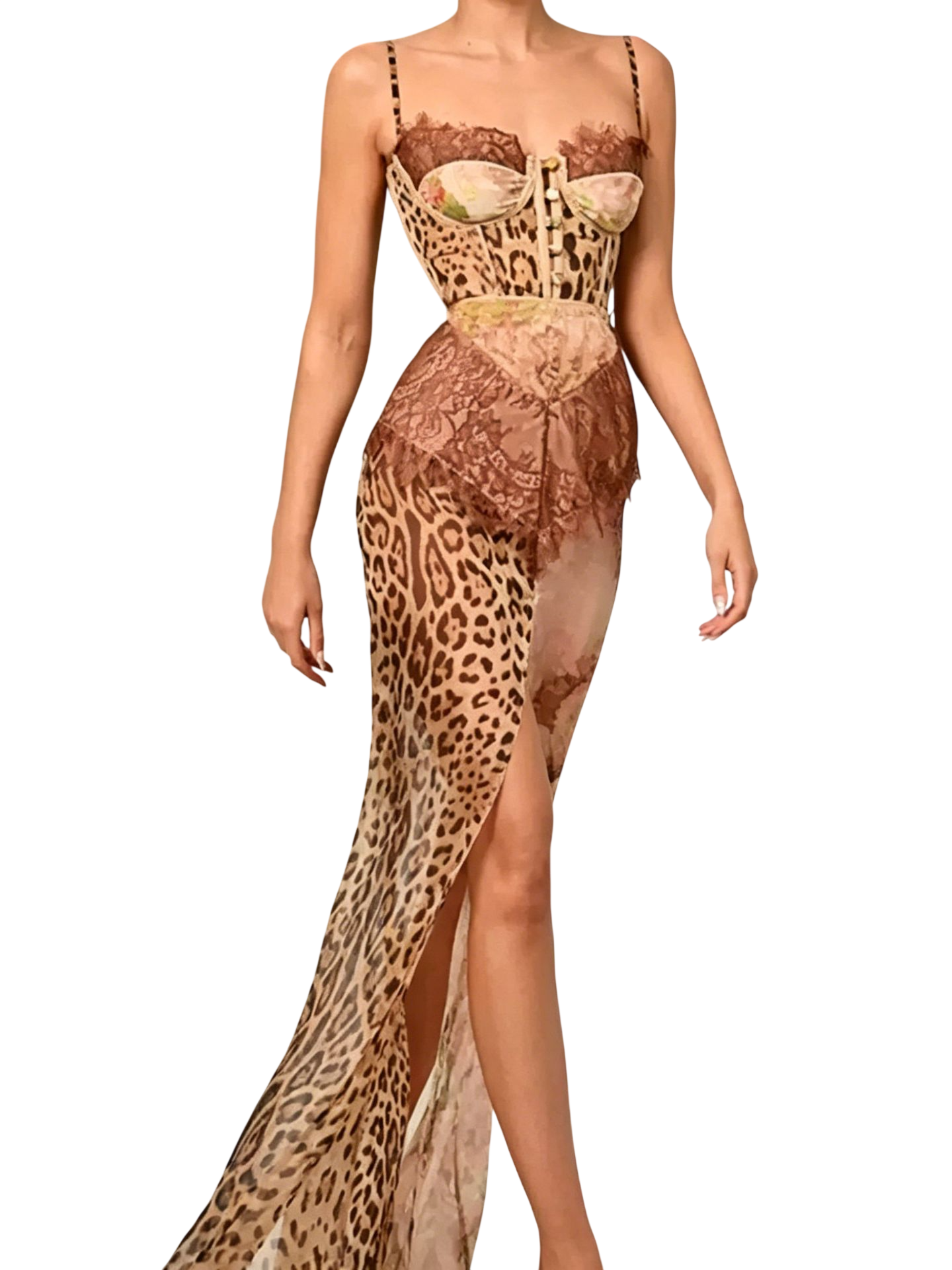 Women's Lace Patchwork Mini Dress