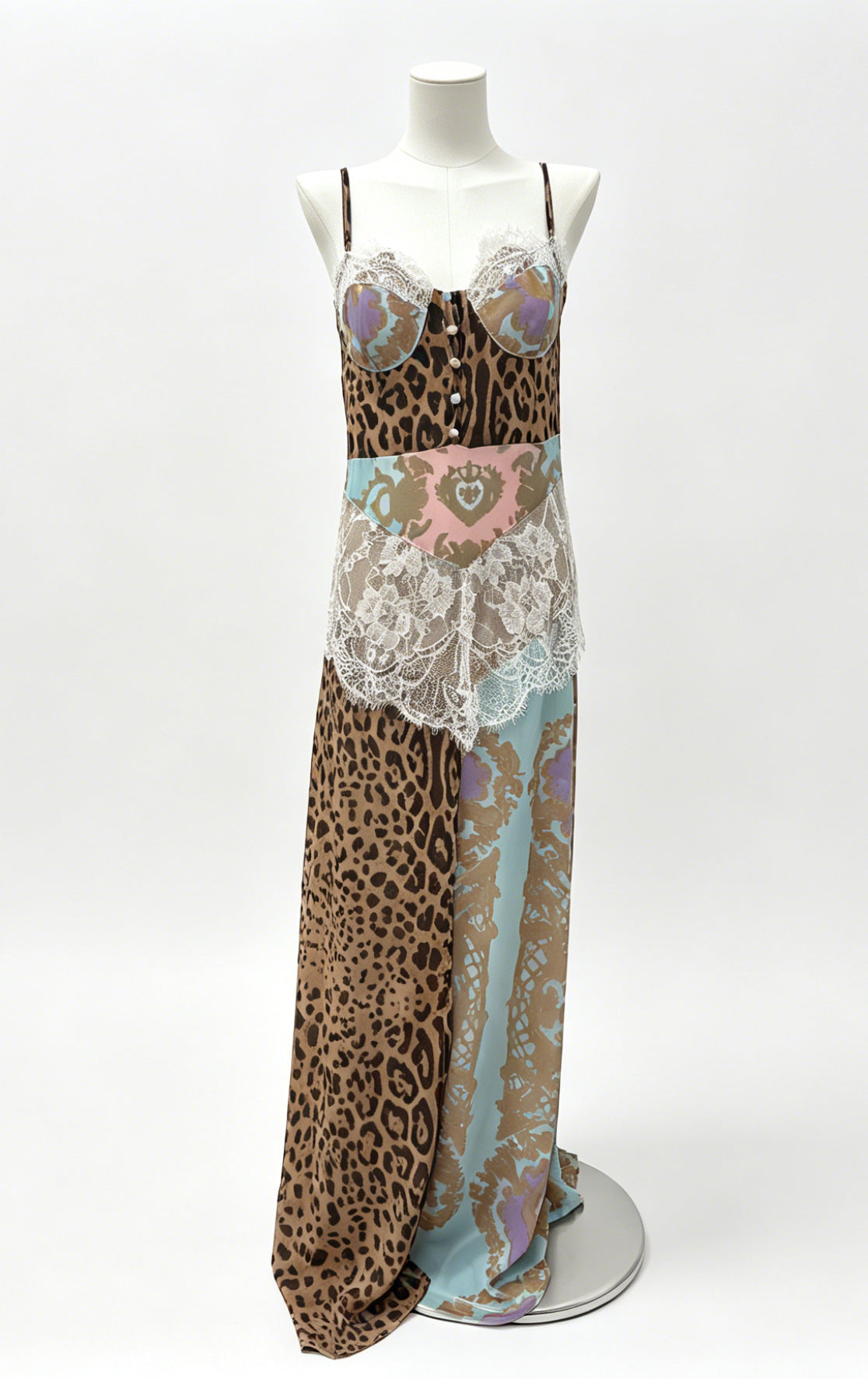 Women's Lace Patchwork Mini Dress