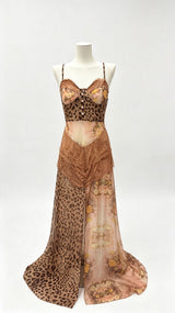 Women's Lace Patchwork Mini Dress