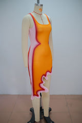 Women's Color Block Bodycon Mini Dress