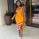 Women's Color Block Bodycon Mini Dress