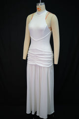 Women's Ruched Layered Maxi Dress