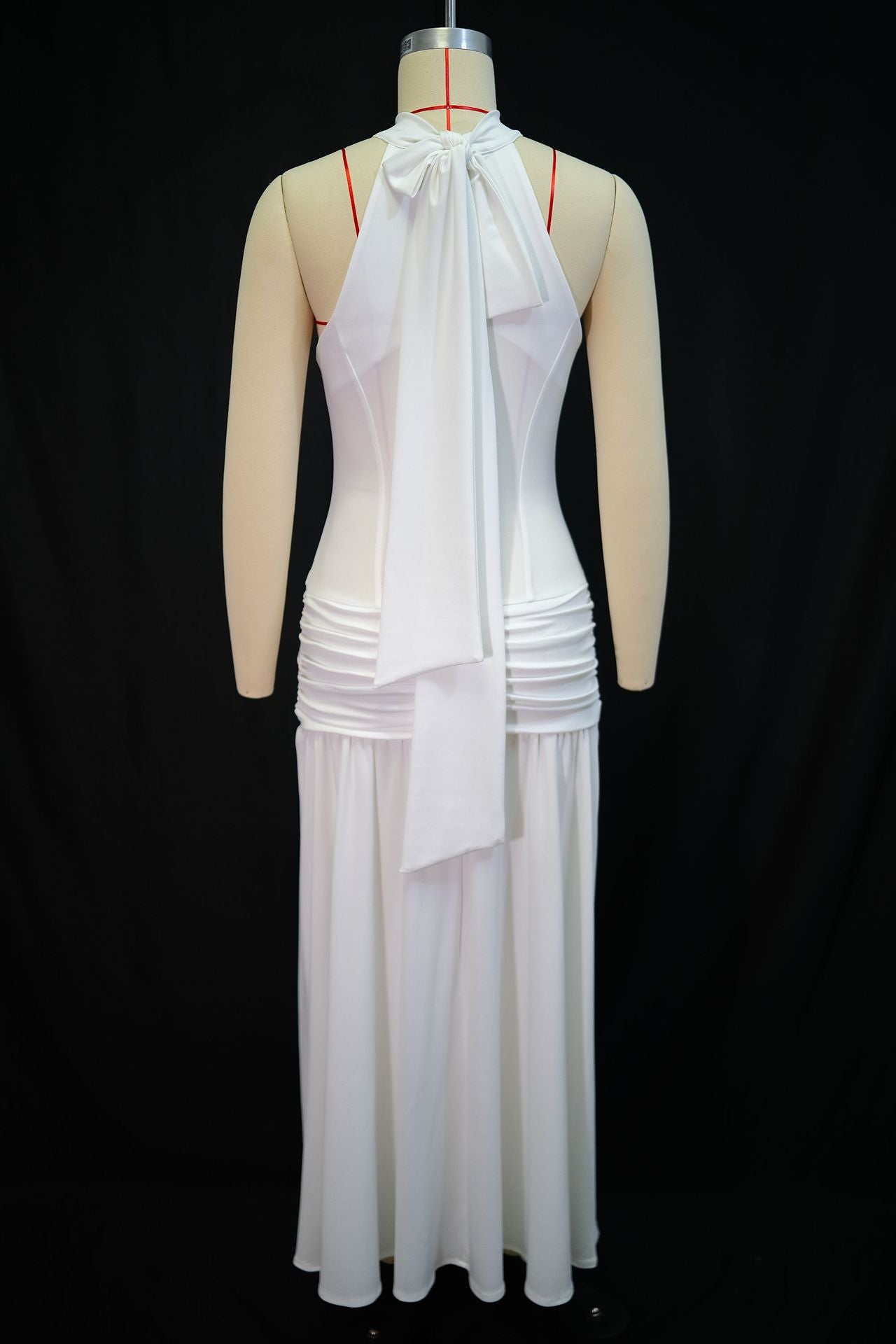 Women's Ruched Layered Maxi Dress