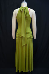 Women's Ruched Halter Neck Maxi Dress