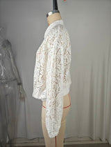 Women’s Floral Lace Zip-Up Jacket
